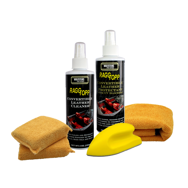 RAGGTOPP Leather Cleaner & Protectant Kit with Leather Interior Cleaning Brush